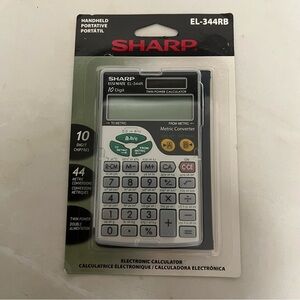 Sharp EL-344RB Calculator 10 Digit Twin Power Metric Converter